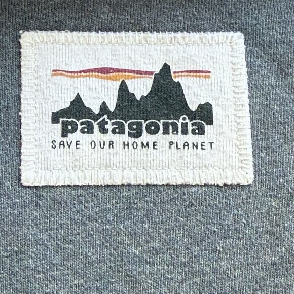 Patagonia Pullover Hoodie Gray Mens Small Womens Medium Save our Home Planet - Picture 5 of 8